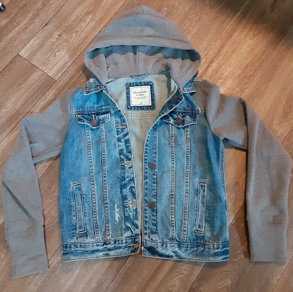 Coats | Abercrombie Hooded Denim Jacket 